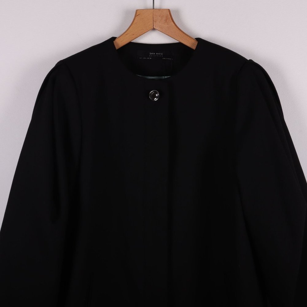 Zara Basics Basic Puff Sleeve Button Coat - image 2